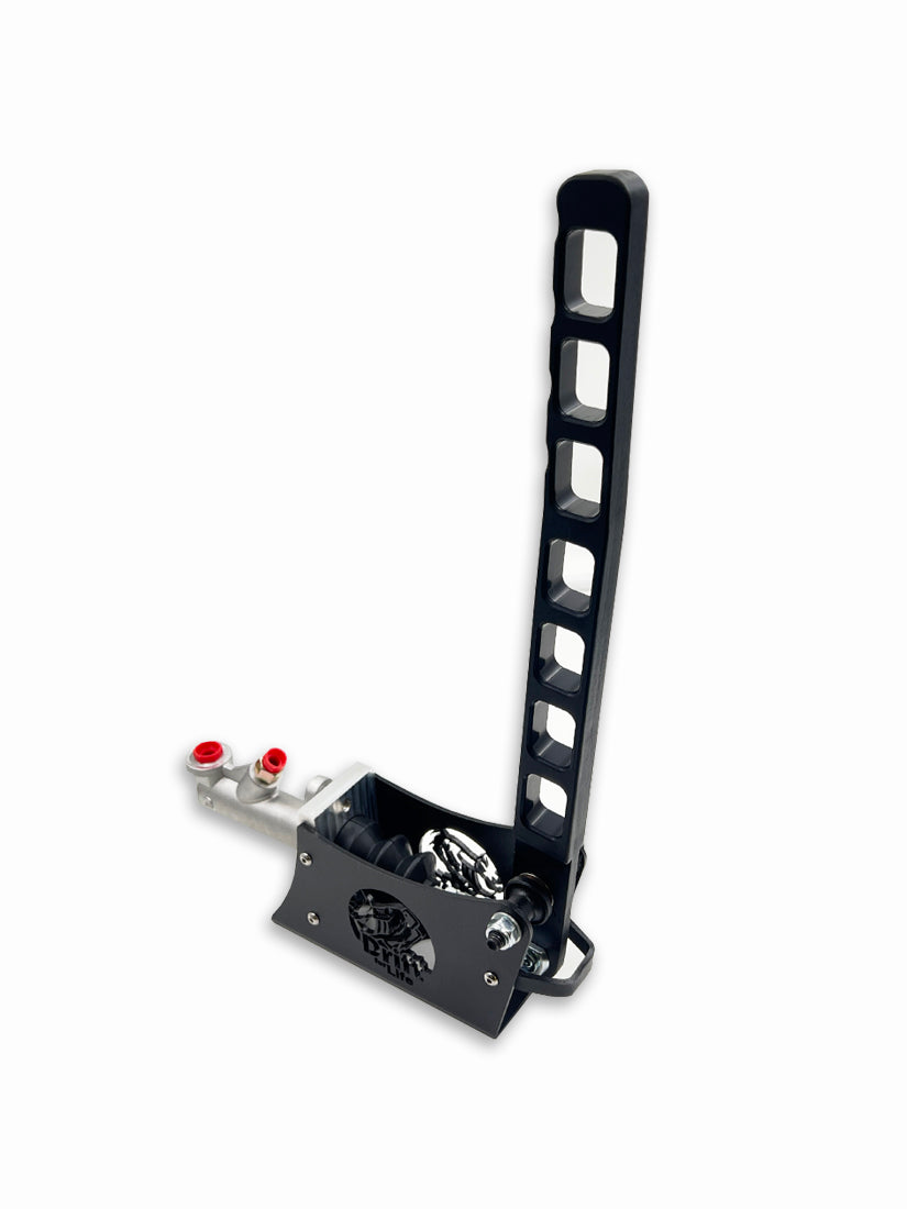 Reverse hydraulic handbrake