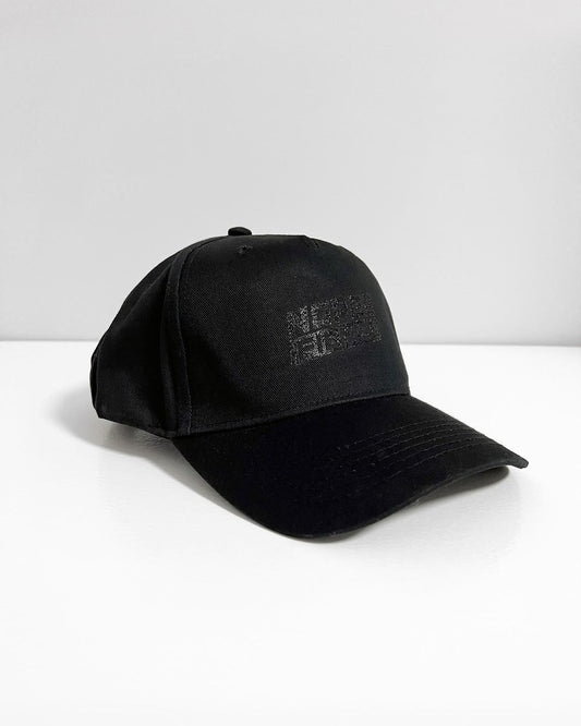 Black cap "Black glitter"